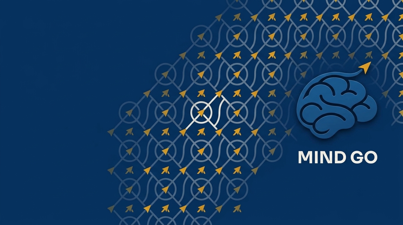 شعار Mind Go ونمطه البصري يعبران عن الانتقال من المعرفة إلى التقدم